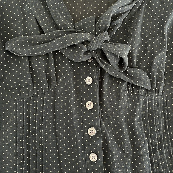 Banana Republic Silk Polka Dot Button-Up Blouse - Picture 2 of 5